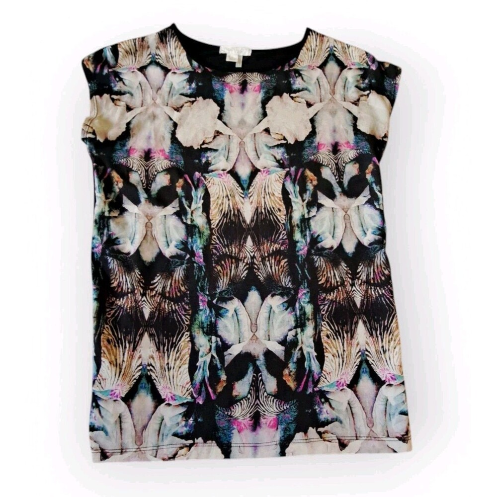 Forever 21 Women's  Small Sleeveless Top Colorful Summer Artists Fractal Tanktop
